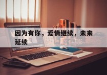 因为有你，爱情继续，未来延续